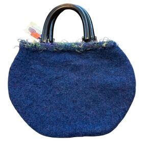 VTG NWT Felted Wool Handbag – Artisan Made in Vermont beauty Blue Multicolor Bag